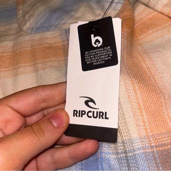 Rip Curl Beach Party Flannel Shirt Women's XS Button Up Long Sleeve NWT MSRP $80 - Picture 4 of 5